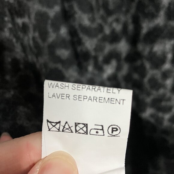 Marisa & Marie Cardigan Womens M Wool Blend Animal Print Waterfall Open Front - Picture 4 of 7